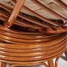 Кресло-качалка PAPASAN/ПАПАСАН w 23/01 B /с подушкой/ 115х78х104 см, Cognac (коньяк), ткань Коричневый, 3М7-147
