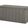Сундук пластиковый WoodLook, 570 л, серый