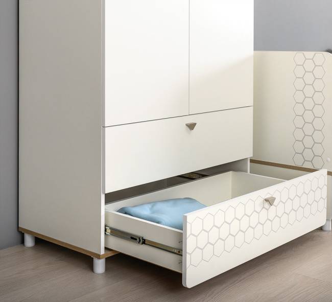 Два детских шкафа для одежды Эйп цвет белый/дуб белый