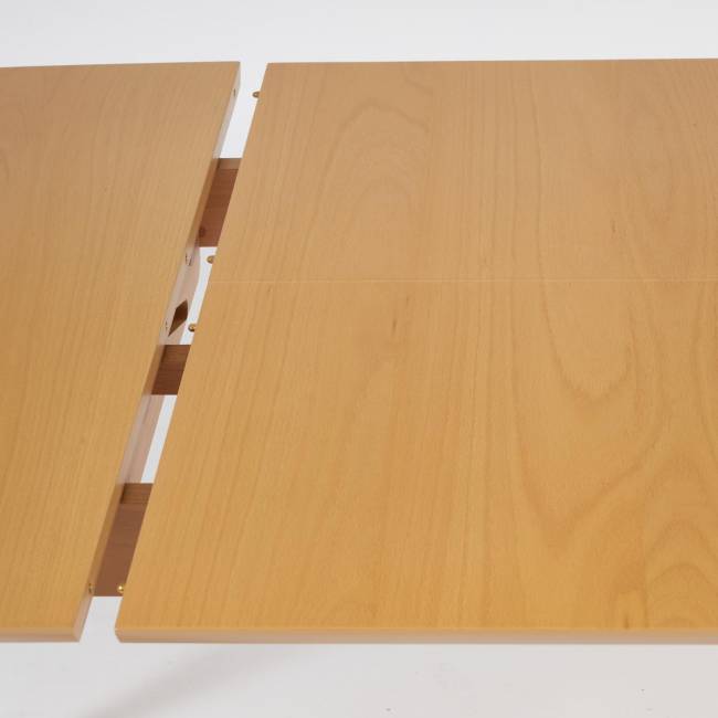 Стол раскладной Ваку/VAKU МДФ/бук, 80х120+40х75см, натуральный Натуральный основание бук, столешница мдф