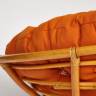 Кресло-качалка PAPASAN/ПАПАСАН w 23/01 B /с подушкой/ 115х78х104 см, Honey (мед), ткань Оранжевый, С 23