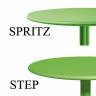 Стол пластиковый обеденный Spritz + Spritz Mini белый Ø605х400-765 мм