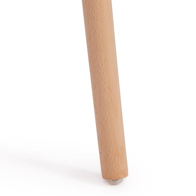 Стул QXX (mod. C1058-1) пластик/дерево, 60 х 53 х 81 см, White (Белый) 70029/ натуральный (Комплект из 4 шт.) белый пластик/дерево