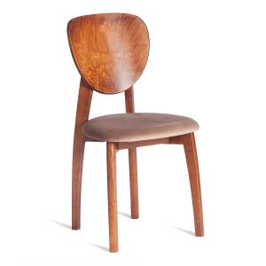 Стул DIAMANTE мягкое сидение / 1 шт. в упаковке бук, 42x42x85см, коричневый, ткань Tenerife Mocco коричневый бук