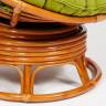 Кресло-качалка PAPASAN/ПАПАСАН w 23/01 B /с подушкой/ 115х78х104 см, Cognac (коньяк), флок Олива, 23