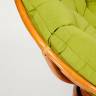 Кресло-качалка PAPASAN/ПАПАСАН w 23/01 B /с подушкой/ 115х78х104 см, Cognac (коньяк), флок Олива, 23
