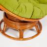 Кресло-качалка PAPASAN/ПАПАСАН w 23/01 B /с подушкой/ 115х78х104 см, Cognac (коньяк), флок Олива, 23