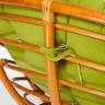 Кресло-качалка PAPASAN/ПАПАСАН w 23/01 B /с подушкой/ 115х78х104 см, Cognac (коньяк), флок Олива, 23