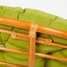 Кресло-качалка PAPASAN/ПАПАСАН w 23/01 B /с подушкой/ 115х78х104 см, Cognac (коньяк), флок Олива, 23