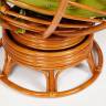 Кресло-качалка PAPASAN/ПАПАСАН w 23/01 B /с подушкой/ 115х78х104 см, Cognac (коньяк), флок Олива, 23