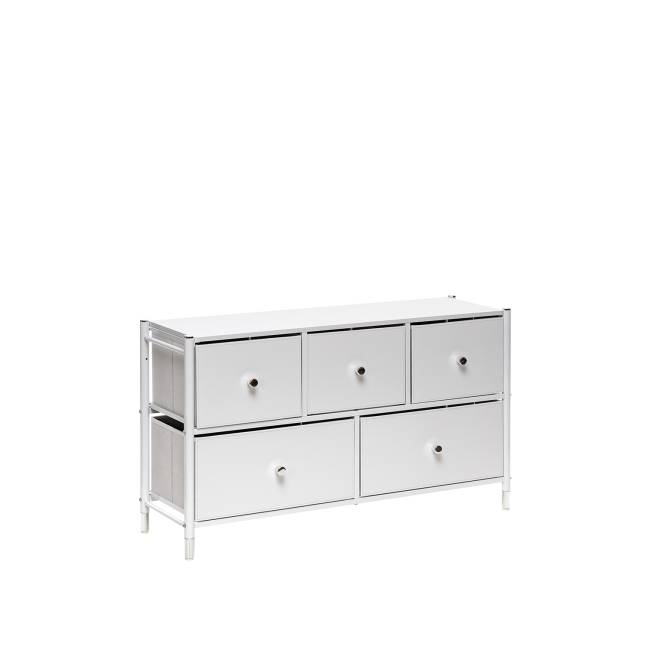 Комод Leset Хайди широкий 5 ящиков Белый Белый Комод Leset Хайди широкий 5 ящиков Белый Белый