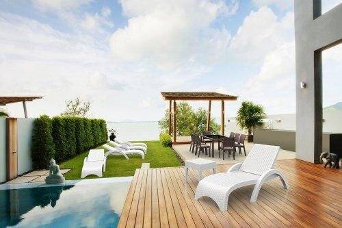 Столик плетеный для шезлонга GT 1009White