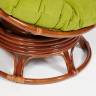 Кресло-качалка PAPASAN/ПАПАСАН w 23/01 B /с подушкой/ 115х78х104 см, Pecan (орех), флок Олива, 23 Pecan (орех)
