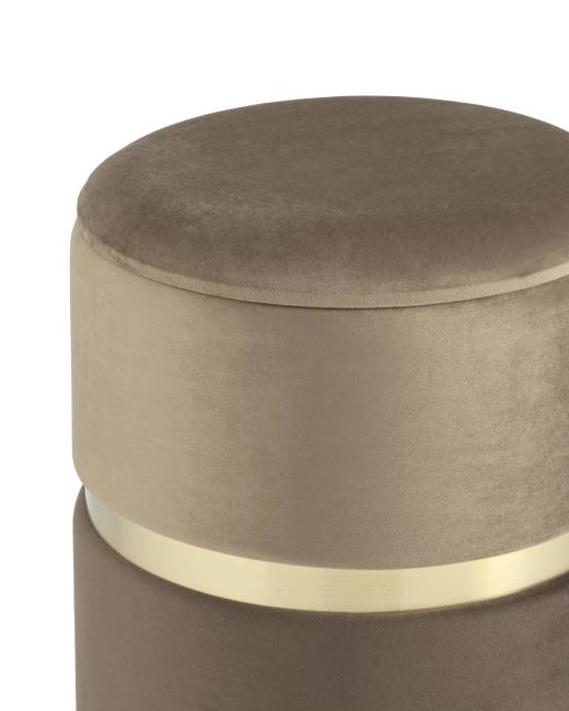 Пуф Кэрри с ящиком велюр коричневый