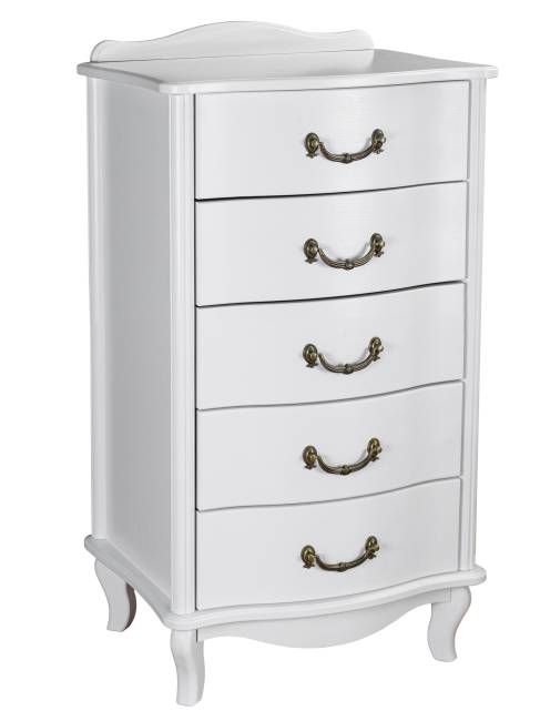 Комод Джульетта узкий 5 ящ., молочный дуб Л Комод Джульетта узкий 5 ящ., молочный дуб Л