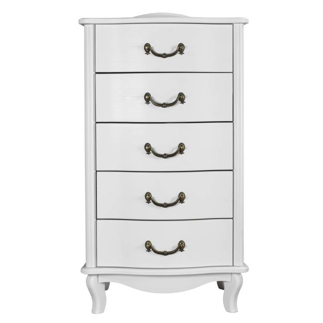 Комод Джульетта узкий 5 ящ., молочный дуб Л Комод Джульетта узкий 5 ящ., молочный дуб Л