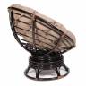 Кресло-качалка PAPASAN/ПАПАСАН w 23/01 B /с подушкой/ 115х78х104 см, Antique brown (античный черно-коричневый), экошерсть Коричневый, 1811-5