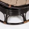 Кресло-качалка PAPASAN/ПАПАСАН w 23/01 B /с подушкой/ 115х78х104 см, Antique brown (античный черно-коричневый), экошерсть Коричневый, 1811-5