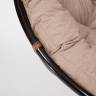 Кресло-качалка PAPASAN/ПАПАСАН w 23/01 B /с подушкой/ 115х78х104 см, Antique brown (античный черно-коричневый), экошерсть Коричневый, 1811-5