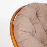 Кресло-качалка PAPASAN/ПАПАСАН w 23/01 B /с подушкой/ 115х78х104 см, Cognac (коньяк), экошерсть Коричневый, 1811-5