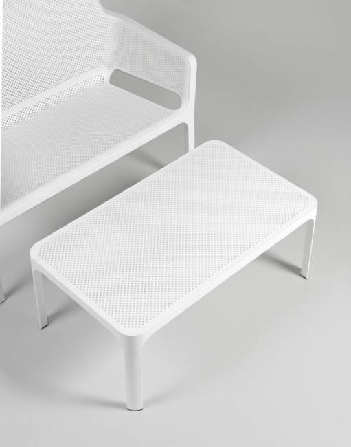 Столик пластиковый журнальный Net Table 100 белый 1000х600х400 мм