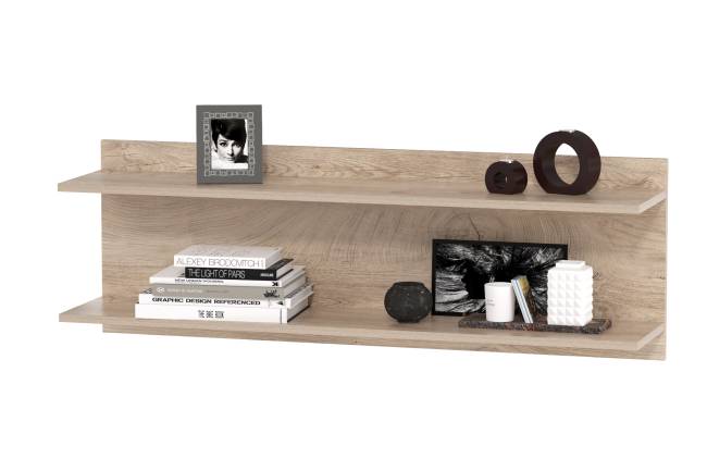 Столы с полками и большим стеллажом Бостон цвет дуб эндгрейн элегантный/фасады МДФ милк рикамо софт