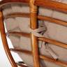 Кресло-качалка PAPASAN/ПАПАСАН w 23/01 B /с подушкой/ 115х78х104 см, Pecan (орех), экошерсть Коричневый, 1811-5