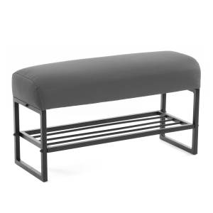 Банкетка-обувница Charli Lux/Чарли Люкс экокожа , Sharp Графит графитовый экокожа