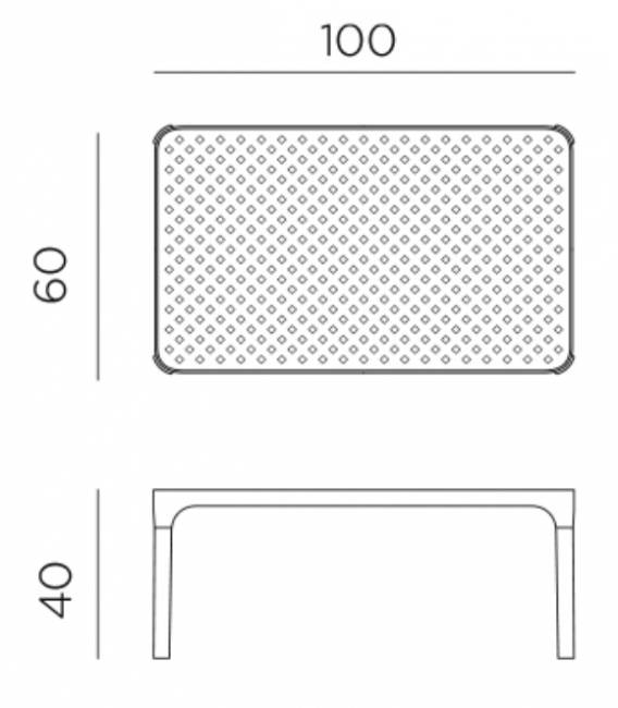 Столик пластиковый журнальный Net Table 100 тортора 1000х600х400 мм Столик пластиковый журнальный Net Table 100 тортора 1000х600х400 мм