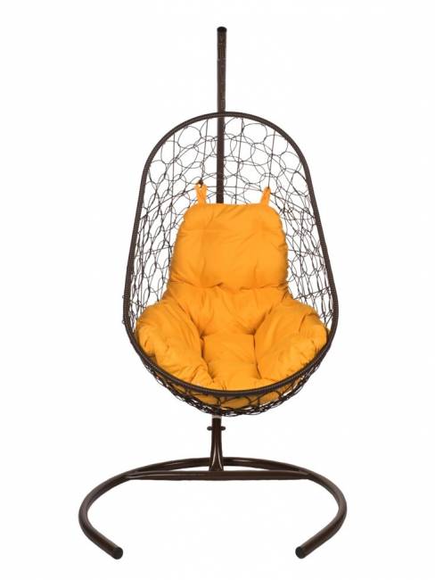 Кресло подвесное Easy Brown оранжевая подушка Кресло подвесное Easy Brown оранжевая подушка