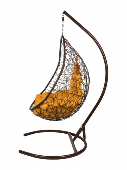 Кресло подвесное Easy Brown оранжевая подушка Кресло подвесное Easy Brown оранжевая подушка