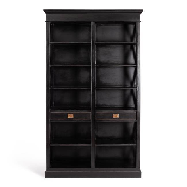 Библиотека Secret de Maison Блэк Лэйбл/Black Label (мод. DA-2379) массив манго/МДФ, 130х47х220см, черный черный дерево манго/мдф