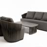"Флоренция" лаунж-зона из искусственного ротанга, цвет графит