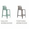 Стул пластиковый полубарный Net Stool Mini горчичный 485х510х900 мм