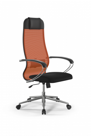 Кресло Sit 10 B1-111K - X2+UMF(X1) /Ub00/Wh00/K1cL(M09.B23.G18.W01), оранжевый-черный