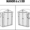 Сарай "Манор 6x5DD" (размеры 175 x 145 см), серый