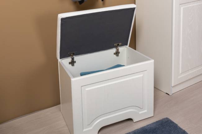 Пуф Ливерпуль 14.02 цвет ясень ваниль/белый/эко-кожа гранд белый