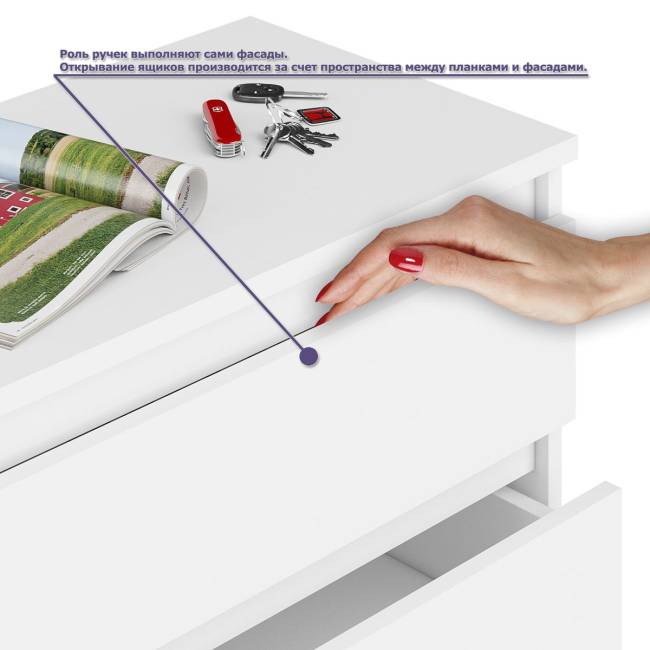 Высокий комод Мори на 700 5 ящиков и компьютерный стол Мори МС-6 тумба справа цвет белый Высокий комод Мори на 700 5 ящиков и компьютерный стол Мори МС-6 тумба справа цвет белый