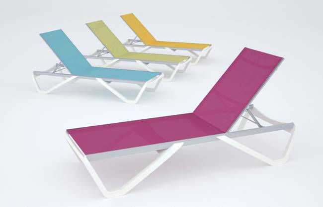 Шезлонг-лежак металлический Wave тортора, белый 1910х715х300 мм Шезлонг-лежак металлический Wave тортора, белый 1910х715х300 мм