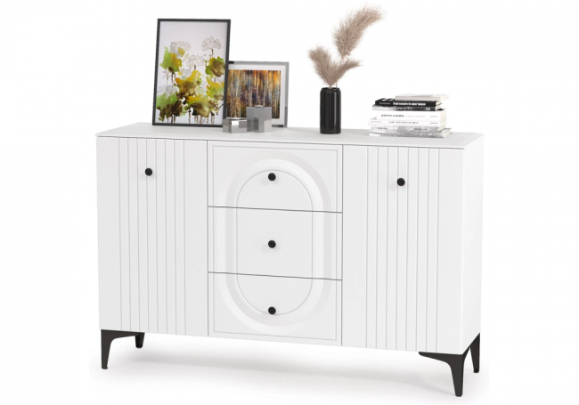 Комод Вестра 13.309 белый pe шагрень / белая шагрень