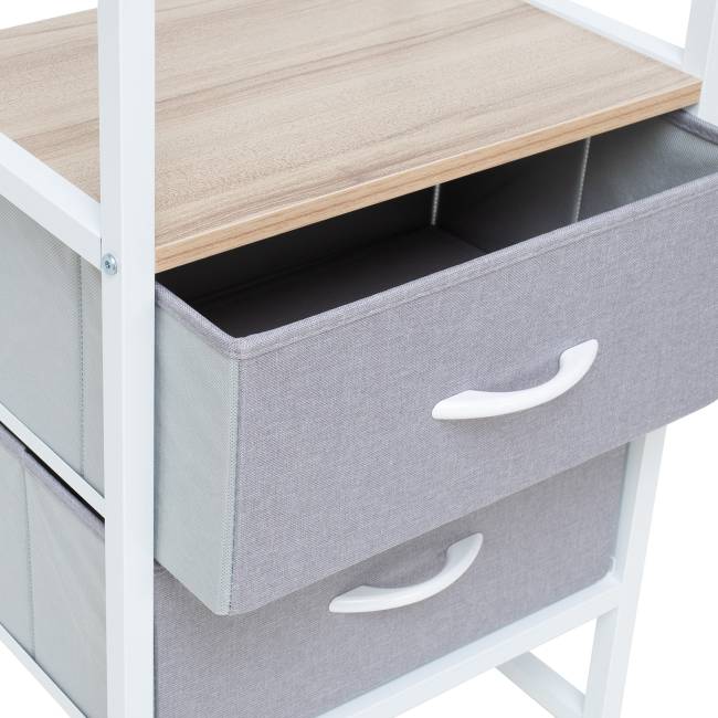 Комод Leset Ноа с вешалкой Белый Светло-серый Комод Leset Ноа с вешалкой Белый Светло-серый