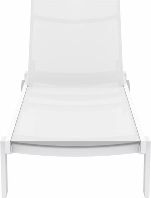 Шезлонг-лежак металлический Casablanca белый 1900х740х310 мм
