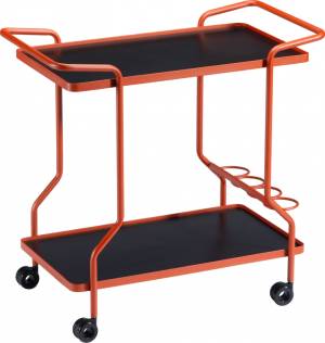 Cтол ламинированный сервировочный Brut кирпичный, черный 885х430х820 мм