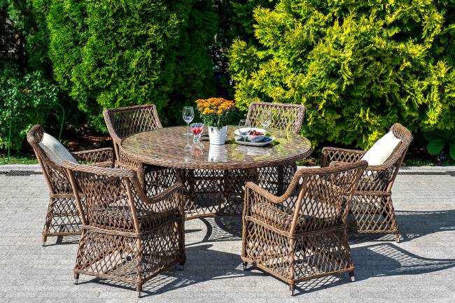 "Латте" плетеное кресло из искусственного ротанга, цвет коричневый "Латте" плетеное кресло из искусственного ротанга, цвет коричневый