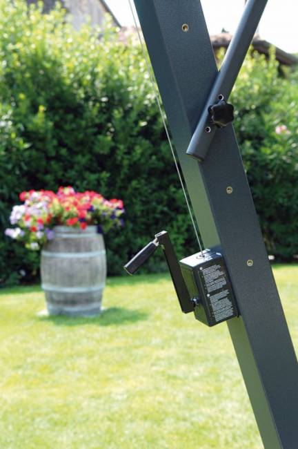 Зонт профессиональный 4х4 м Leonardo Braccio антрацит, слоновая кость 4000х4000 мм