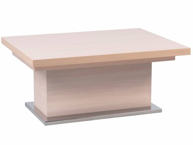 Стол-трансформер Левмар Slide D31/S79 выбеленный дуб/ опоры нерж.сталь Стол-трансформер Левмар Slide D31/S79 выбеленный дуб/ опоры нерж.сталь