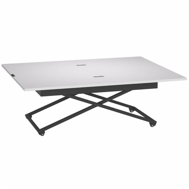 Стол универсальный трансформируемый АНДРЭ Loft ЛДСП белый/чёрный Стол универсальный трансформируемый АНДРЭ Loft ЛДСП белый/чёрный