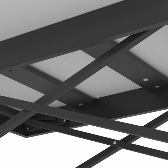 Стол универсальный трансформируемый АНДРЭ Loft ЛДСП белый/чёрный Стол универсальный трансформируемый АНДРЭ Loft ЛДСП белый/чёрный