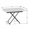 Стол универсальный трансформируемый АНДРЭ Loft ЛДСП белый/чёрный Стол универсальный трансформируемый АНДРЭ Loft ЛДСП белый/чёрный