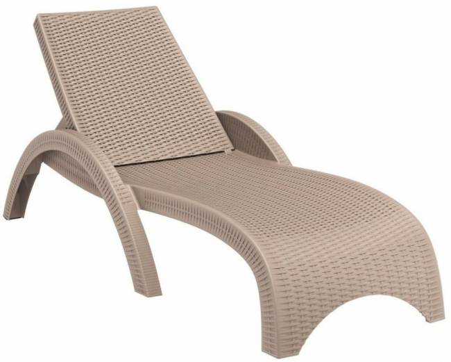 Шезлонг пластиковый с матрасом GS 1009 (Fiji) бежевый, слоновая кость 1870x730x340 мм Шезлонг пластиковый с матрасом GS 1009 (Fiji) бежевый, слоновая кость 1870x730x340 мм